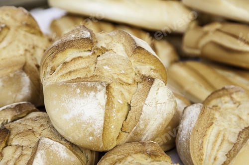 Preview: Artisan Bread, Detail Of Baked Bread On The Street