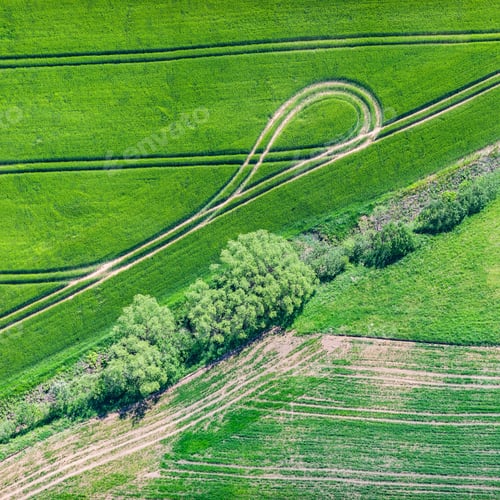 Preview: Aerial View Over The Rural Fields