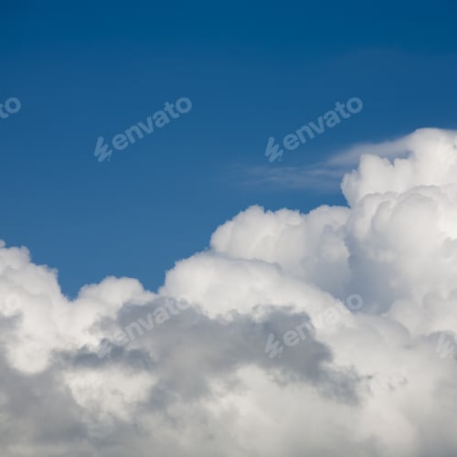Preview: White And Grey Fluffy Clouds And Blue Sky
