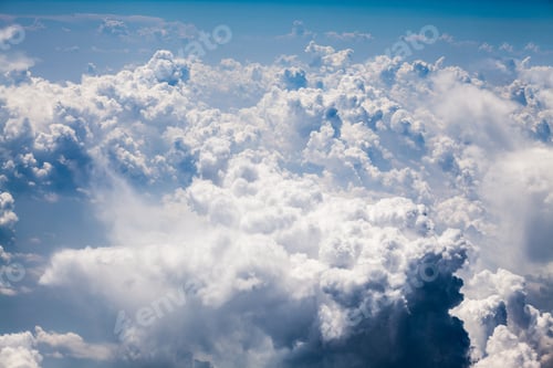 Preview: Beautiful, Dramatic Clouds And Sky Viewed From The Plane. High Resolution And Quality