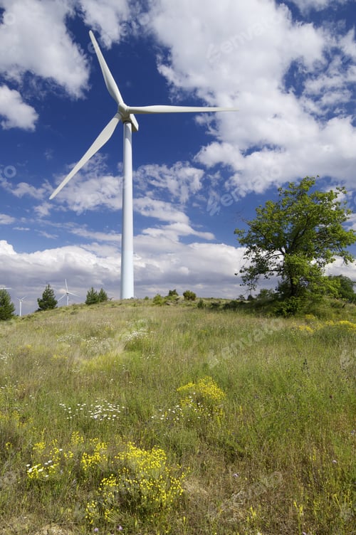 Preview: Group Of Windmills For Renewable Electric Energy Production, Aras, Navarre, Spain