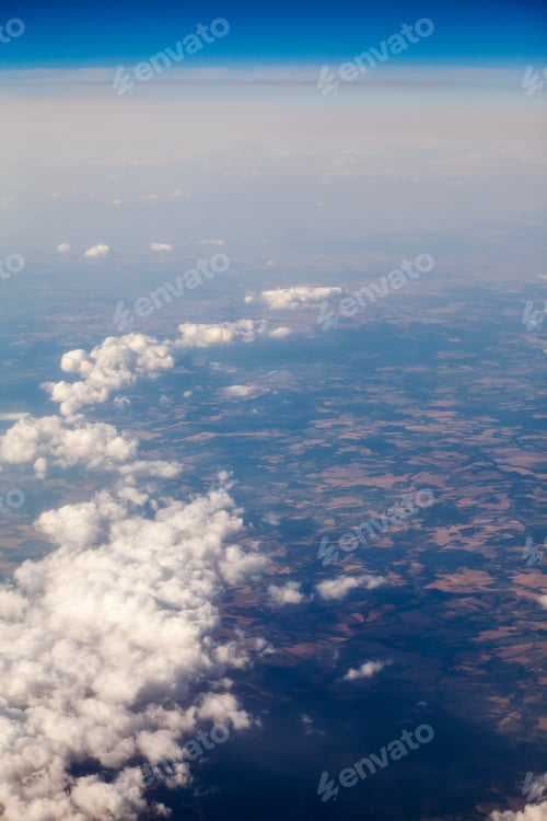 Preview: Beautiful, Dramatic Clouds And Sky Viewed From The Plane