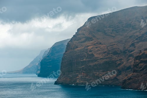 Preview: View Of The Cloudy Cliffs Of Los Gigantes In Tenerife, Canary Islands, Spain