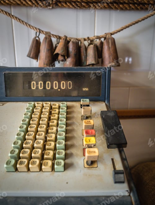 Preview: Details Of An Dirty Old Rusty Vintage Cash Register