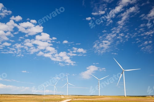 Preview: Wind Turbines For Electric Power Production, Teruel Province, Aragon In Spain.