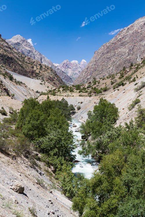 Preview: Mountain Landscape Of Fan Mountains In Summer, Tajikistan, Central Asia