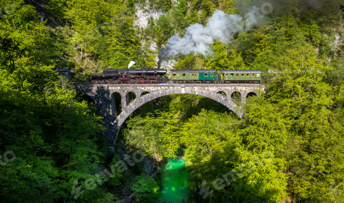 Preview: Steam Train Above Vintgar Gorge In Spring