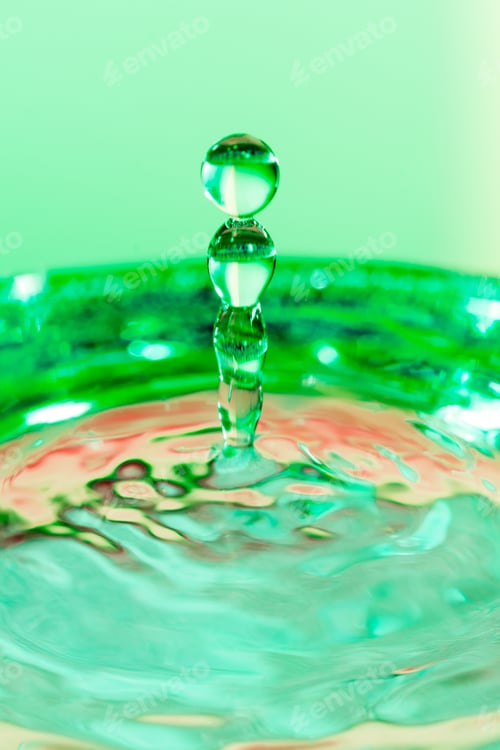 Preview: Colorful, Abstract Composition With Water And Water Drops