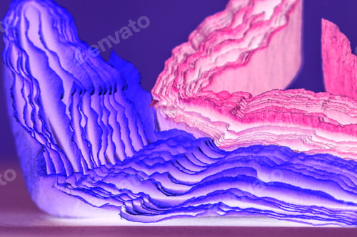 Preview: Colorful Abstract Composition With Crepe, Lights And Shadows