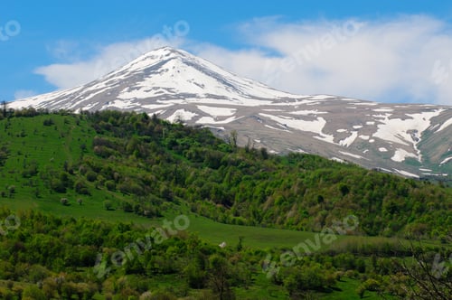 Preview: Spring Landscape With Snowy Mountains, Pambak Range, Maymekh Lerr (3094M)