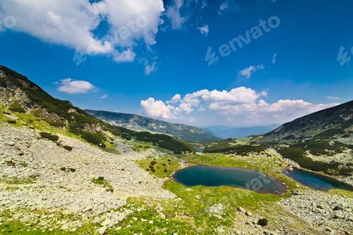 Preview: Lakes Vidal And Pencu In Parang Mountains, Visible From Setea Mare Peak