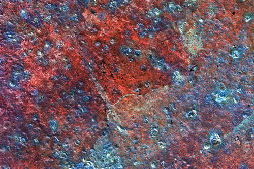 Preview: Abstract Composition With Metallic Texture With Rust For Backgrounds - Inverted Colors