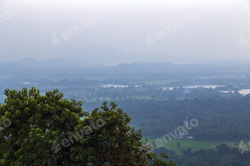Preview: Sigiriya Rock Or Sinhagiri Aerial Panoramic View, Which Dominates The Jungle From All Sides