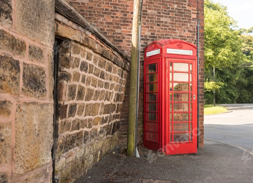 Preview: Red Telephone Box In Stanton By Dale, Derbyshire, Uk
