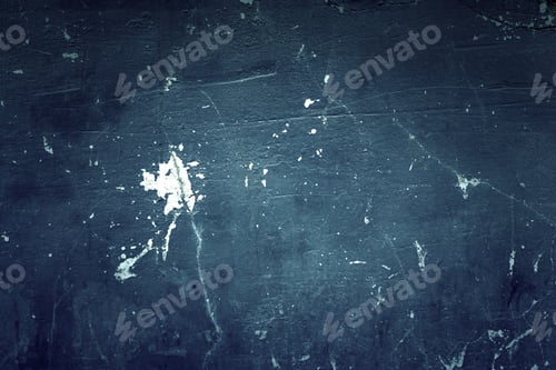 Preview: Cement Wall Painted Blue, Detail Of A Wall Decorated