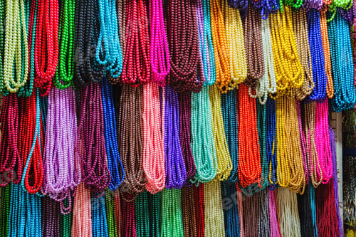 Preview: Colorful Beads And Necklaces For Sale At The Persian Market In Isfahan Or Esfahan, Iran