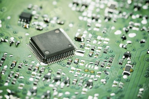 Preview: Closeup Of A Chip In An Integrated Circuit