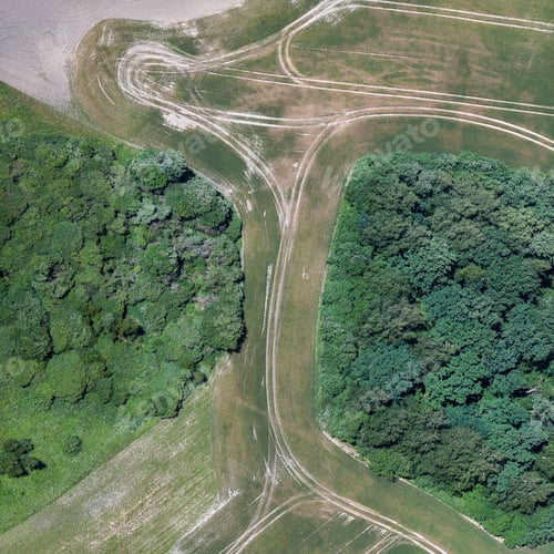 Preview: Aerial View Over The Rural Fields