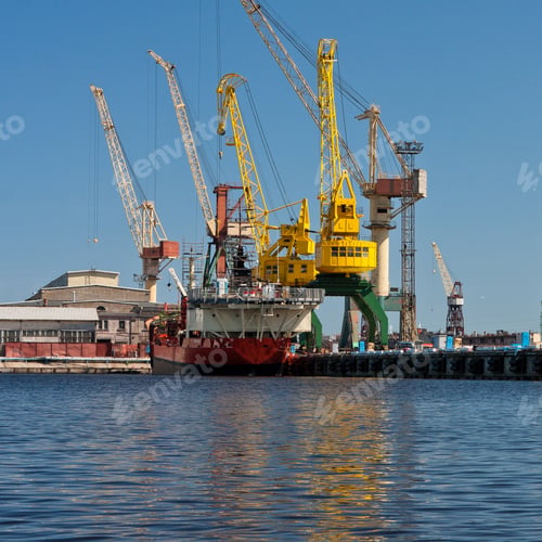 Preview: Riga Harbour With Boats,Ships And Kayaks