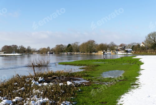 Preview: Flooded River Bank In Winter