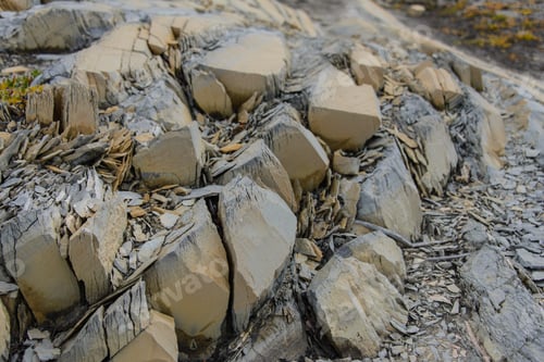 Preview: Colourful Rocks In East Greenland Close Up. Rock Texture.