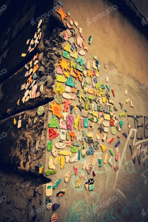 Preview: Colorful Mosaic On The Corner Of The House In Krakow, Poland
