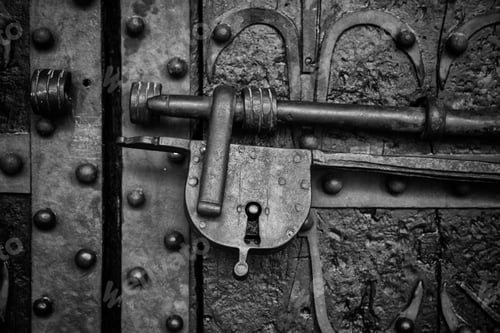 Preview: Old Security Padlock, Protection Detail, Lock