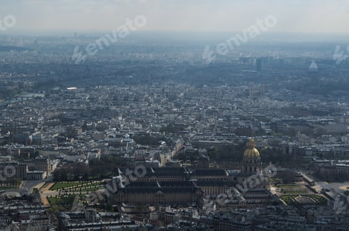 Preview: Aerial View Of Paris Taken From The Top Of Eiffel Tower.