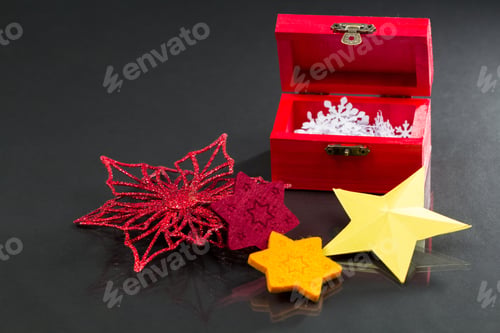 Preview: Still Life Composition With Christmas Decorations And Objects