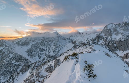Preview: Vivid And Magnificent Sunset In The Mountains.