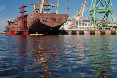 Preview: Riga Harbour With Boats,Ships And Kayaks