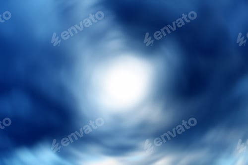Preview: Blurred Abstract Background Of Natural Dramatic Clouds With White Spot In The Middle