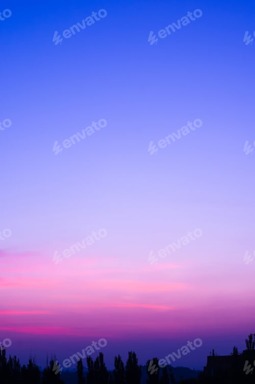 Preview: Landscape With Dramatic Light - Beautiful Golden Sunset With Saturated Sky And Clouds.