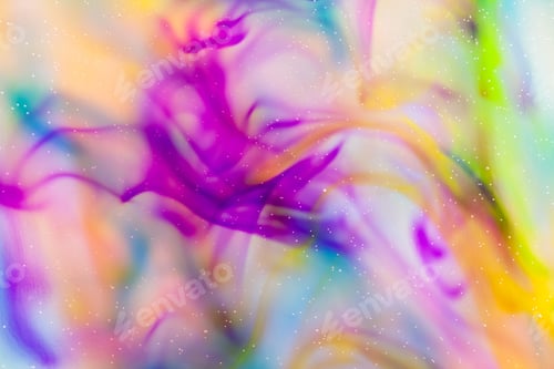 Preview: Abstract Composition With Ink And Small Bubbles. Beautiful Background, Texture And Colors
