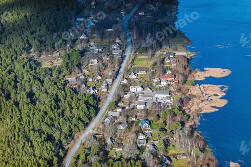 Preview: Aerial View Over The Village Berzciems