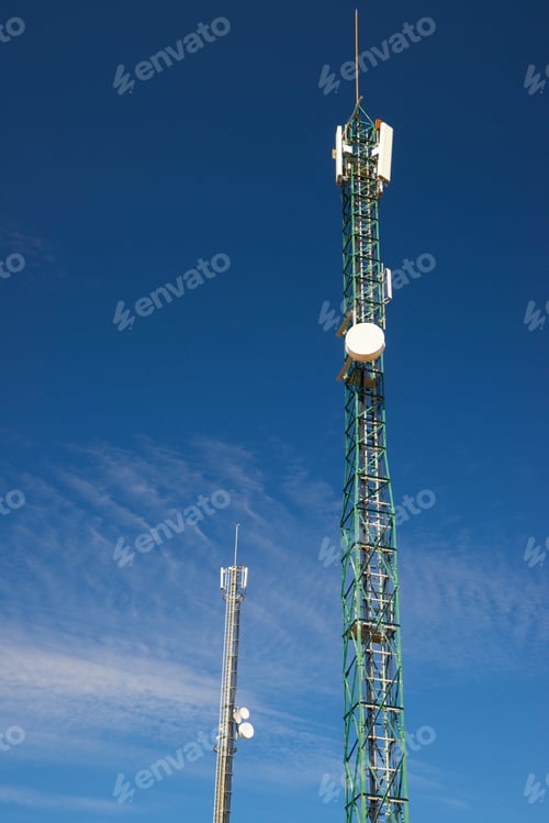 Preview: Telecommunications Towers In Zaragoza Province, Aragon In Spain