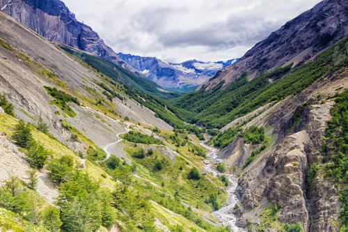 Preview: Panorama Of Chilean Torres Del Paine National Park In Patagonia, Chile