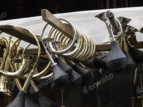 Preview: Antique Horns, Detail Of Some Musical Instruments