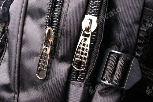 Preview: Closeup Of A Pockets In The Black Backpack