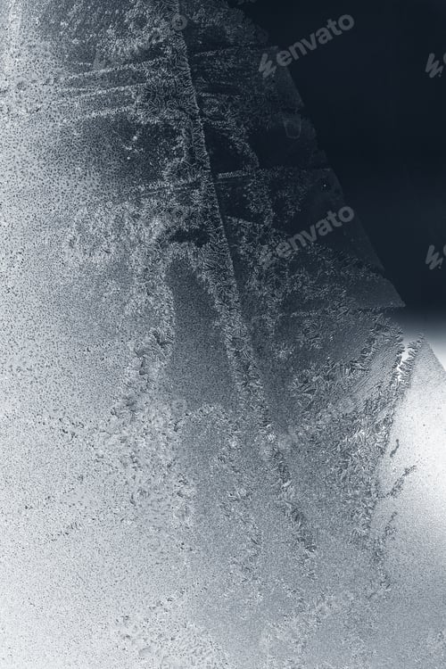 Preview: Ice Flowers On Glass - Texture And Background