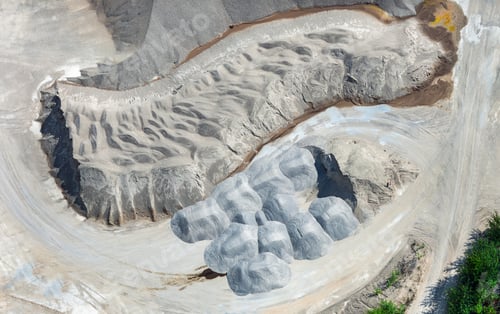 Preview: Aerial View Over The Storage For The Construction Materials