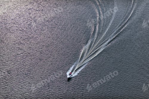 Preview: Aerial View Over The Floating Pleasure Boat