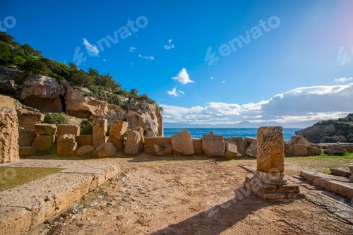 Preview: The Ancient Temple Of Hera With Seaview On The Gulf Beside The Heraion Cape Near Perachora Village
