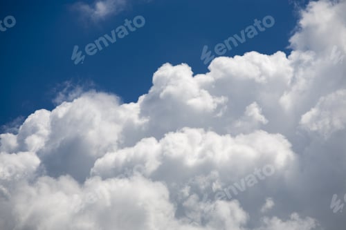 Preview: Beautiful, Fluffy, White And Grey Clouds And Blue Sky