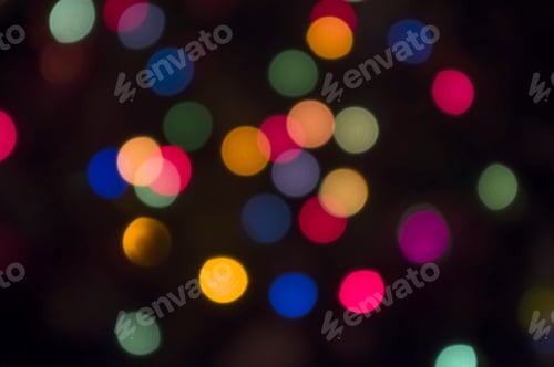 Preview: Abstract Circular Lights Blurred Holiday Background Of Christmas Light