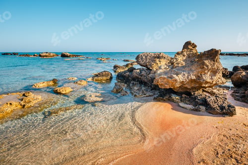 Preview: Elafonissi Beach With Pink Sand On Crete Island, Greece