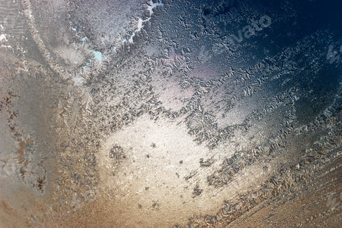 Preview: Ice Flowers On Glass - Texture And Background