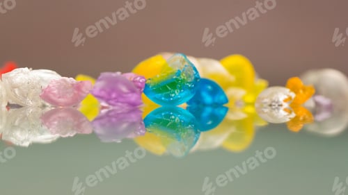 Preview: Abstract Textures And Patterns Of Broken Jelly Balls With Reflexions
