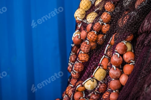 Preview: Fisherman Fishing Nets On The Shore Of In Zante Island, Greece