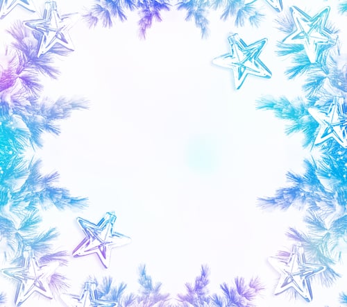 Preview: Snow Covered Trees. Frame. Festive Christmas Composition. Card.